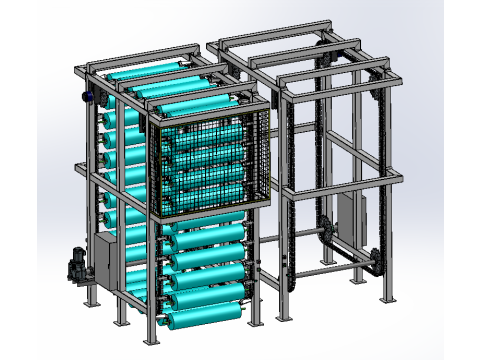 Bibliothèque de rotation des rouleaux SolidWorks modifiable Modèle 3D