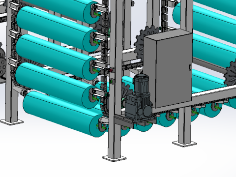 Bibliothèque de rotation des rouleaux SolidWorks modifiable Modèle 3D