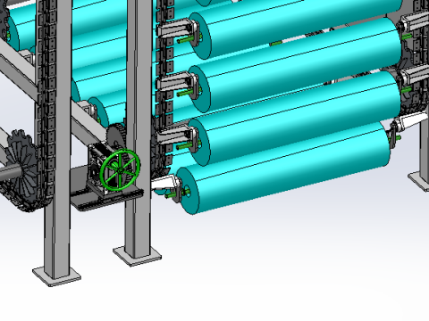 Bibliothèque de rotation des rouleaux SolidWorks modifiable Modèle 3D