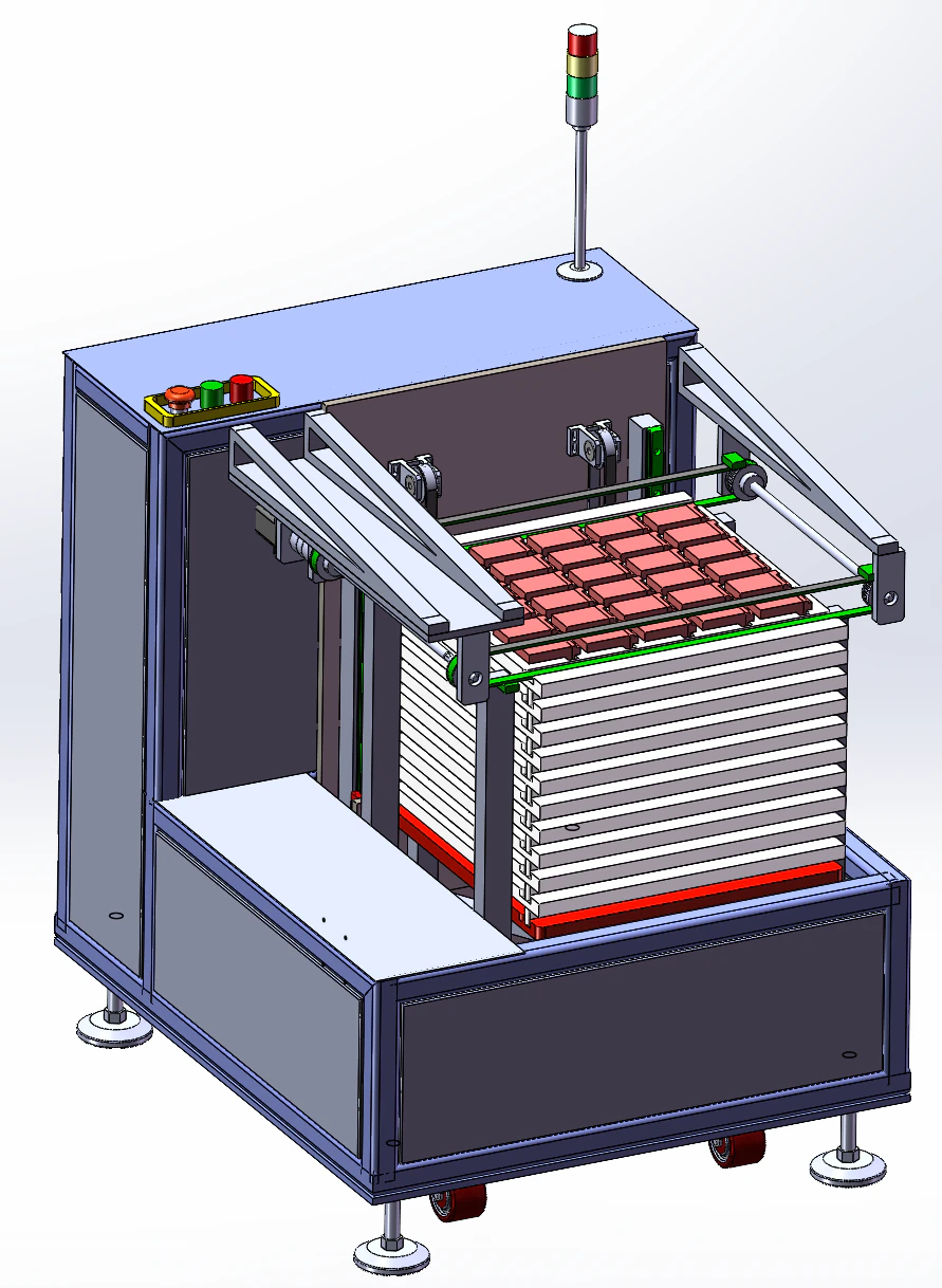 Battery fixture loading cart SolidWorks 3D 3D Model .c4d .max .obj .3ds .fbx .stl .blend 