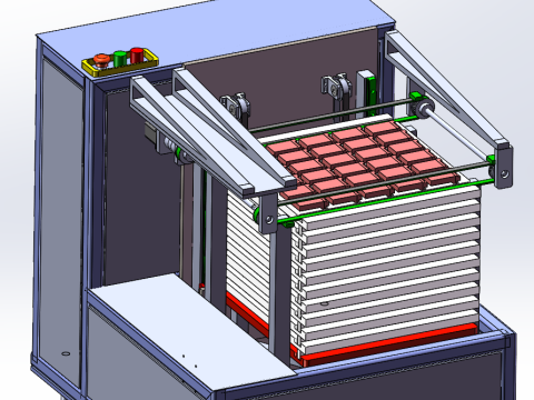 电池夹具装载车 SolidWorks 3D 3D 模型