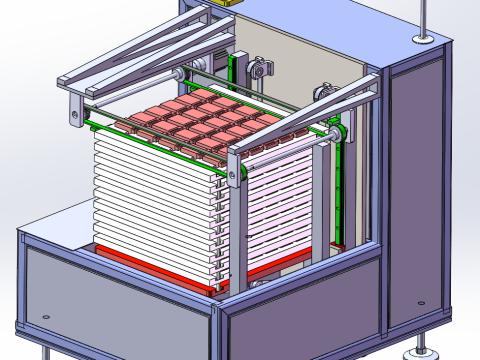バッテリー固定具ローディングカート SolidWorks 3D 3Dモデル
