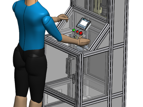 Attrezzatura per il rilevamento degli urti SolidWorks 3D Modello 3D