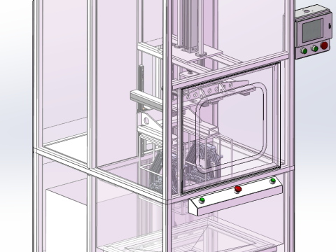 单槽清洗机SolidWorks可编辑 3D 模型