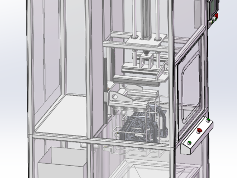 单槽清洗机SolidWorks可编辑 3D 模型