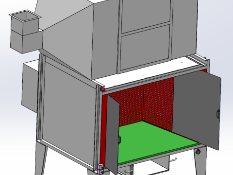 Stół do klejenia w sprayu flokującym 3D SolidWorks Model 3D