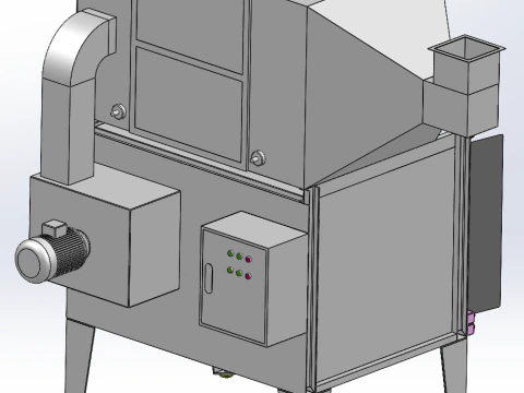 3D flocking spray glue table SolidWorks 3D Model