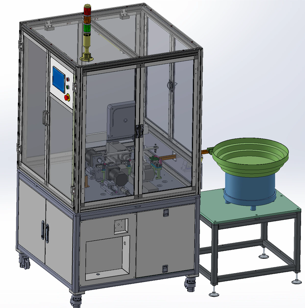 Automatic chamfering flat mouth machine SolidWorks 3D 3D Model .c4d .max .obj .3ds .fbx .stl .blend