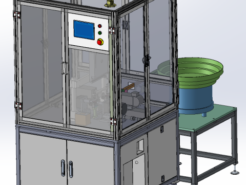 Mesin mulut datar talang otomatis SolidWorks 3D Model 3D