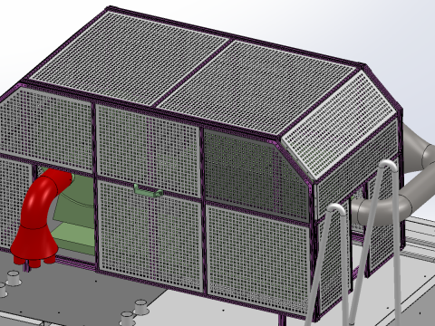 ऑटोमोटिव इंटीरियर प्रीहीटिंग रूम सॉलिडवर्क्स 3डी 3D मॉडल