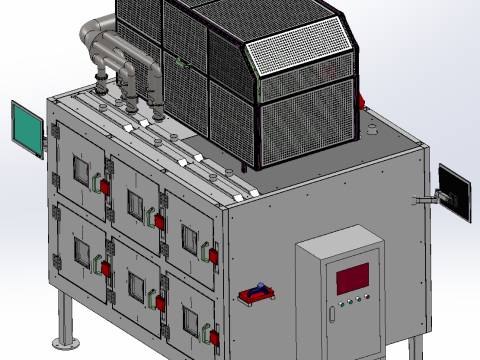 ऑटोमोटिव इंटीरियर प्रीहीटिंग रूम सॉलिडवर्क्स 3डी 3D मॉडल