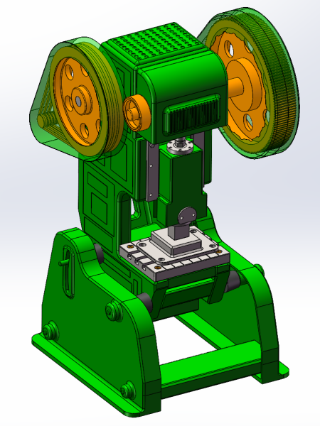 क्रैंकशाफ्ट स्टैम्पिंग मशीन सॉलिडवर्क्स 3डी 3D मॉडल .c4d .max .obj .3ds .fbx .stl .blend 