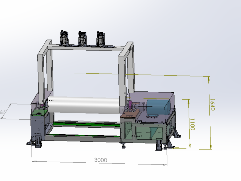 木材激光雕刻设备步骤 3D 模型