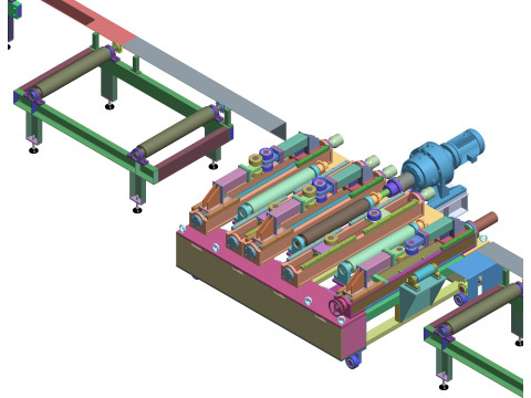 1800 H빔 조립 기계 SolidWorks 편집 가능 3D 모델