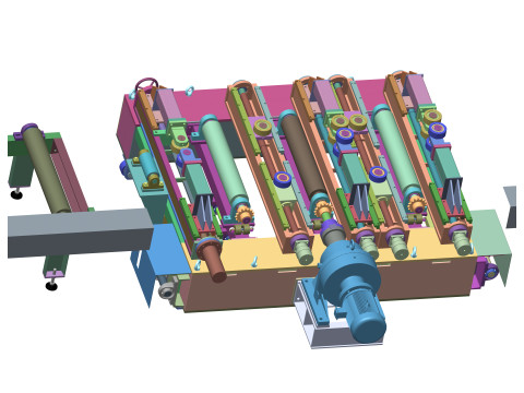 1800 H빔 조립 기계 SolidWorks 편집 가능 3D 모델