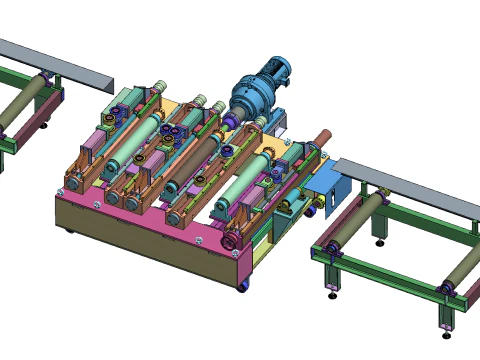 1800 H-beam assembly machine SolidWorks editable 3D Model