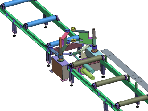 1800 H빔 조립 기계 SolidWorks 편집 가능 3D 모델