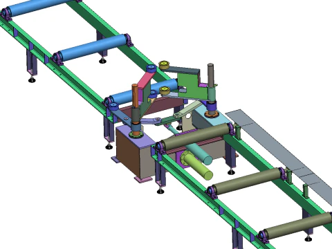 1800 H-beam assembly machine SolidWorks editable 3D Model
