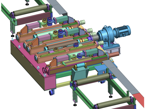 1800 H빔 조립 기계 SolidWorks 편집 가능 3D 모델