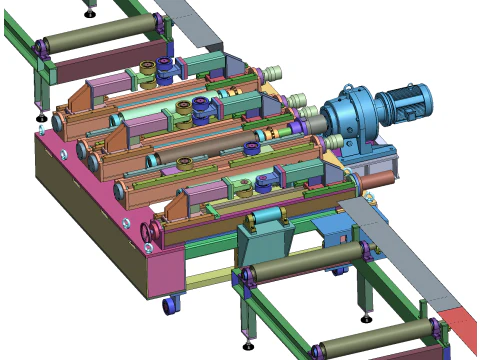 1800 H-beam assembly machine SolidWorks editable 3D Model