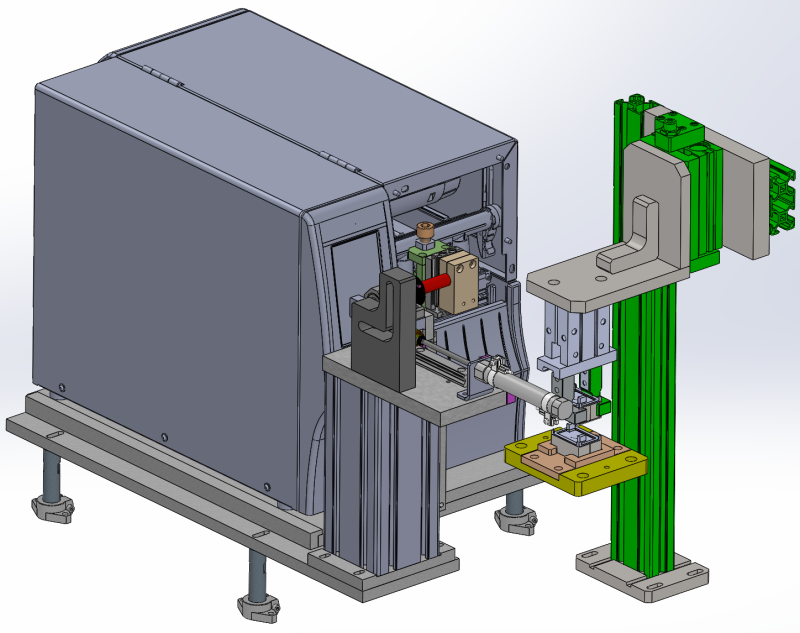Impressão e colagem instantânea TCS - etiquetadora automática com mecanismo de came SolidWorks editável Modelo 3D .c4d .max .obj .3ds .fbx .stl .blend 
