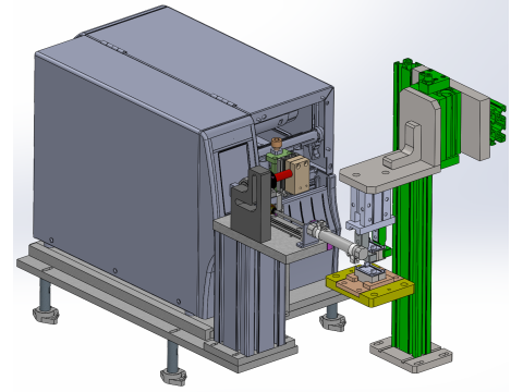 Impressão e colagem instantânea TCS - etiquetadora automática com mecanismo de came SolidWorks editável Modelo 3D