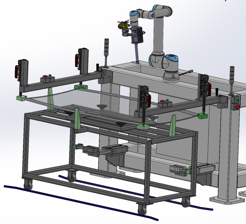 Robot do powlekania klejem świetlików SolidWorks 3D Model 3D .c4d .max .obj .3ds .fbx .stl .blend 