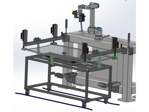 Robot do powlekania klejem świetlików SolidWorks 3D Model 3D