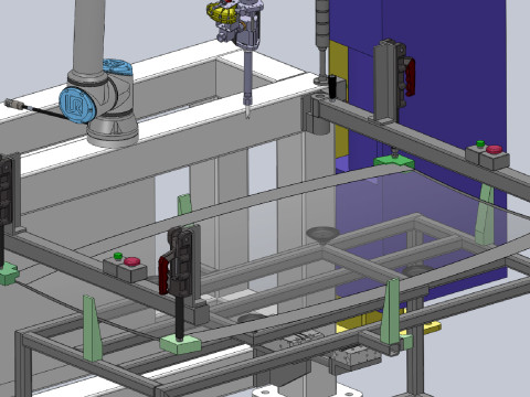 Robot do powlekania klejem świetlików SolidWorks 3D Model 3D