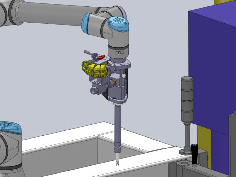 Robot do powlekania klejem świetlików SolidWorks 3D Model 3D