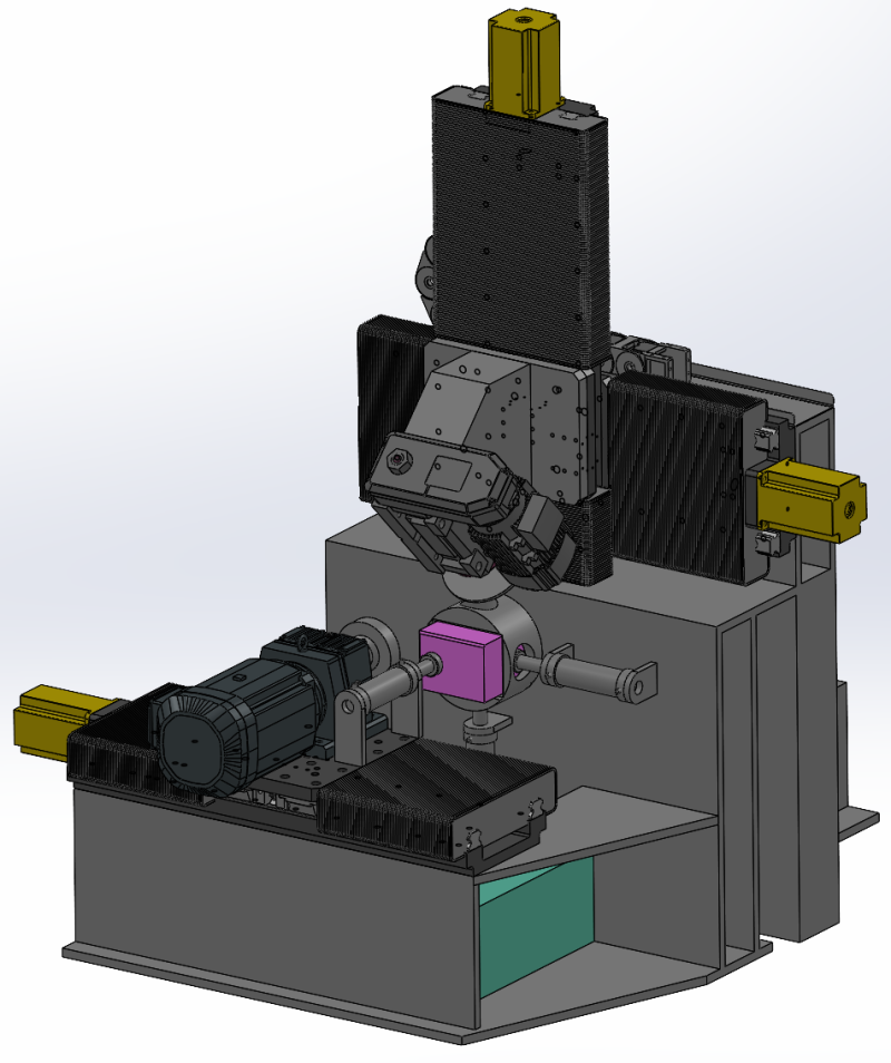 Peralatan pemrosesan tabung aluminium persegi SolidWorks dapat diedit Model 3D .c4d .max .obj .3ds .fbx .stl .blend 