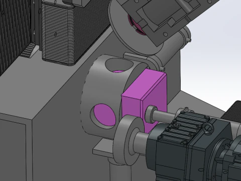 Square aluminum tube processing equipment SolidWorks editable 3D Model