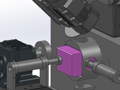 Square aluminum tube processing equipment SolidWorks editable 3D Model