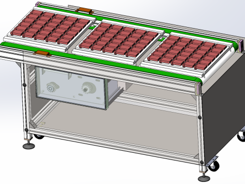 Linea di cintura linea di tamburi SolidWorks 3D Modello 3D