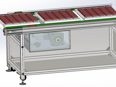 Linea di cintura linea di tamburi SolidWorks 3D Modello 3D