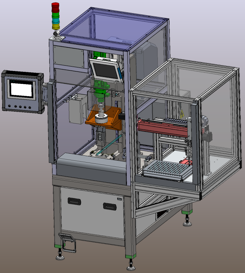 Автоматическая машина для упаковки под давлением с распылительной насадкой SolidWorks 3D 3D Модель .c4d .max .obj .3ds .fbx .stl .blend 