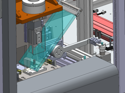 Автоматическая машина для упаковки под давлением с распылительной насадкой SolidWorks 3D 3D Модель