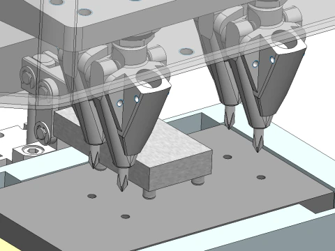 Desktop four axis locking screw machine SolidWorks 3D 3D Model