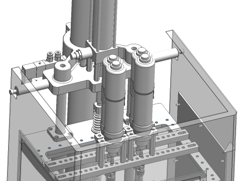 Mesin sekrup pengunci empat sumbu desktop SolidWorks 3D Model 3D