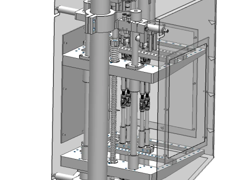 Desktop four axis locking screw machine SolidWorks 3D 3D Model