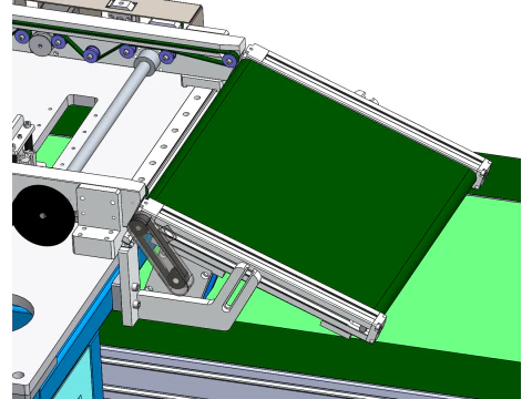 AOI inspection of materials for upper and lower tracks in SolidWorks 3D 3D Model