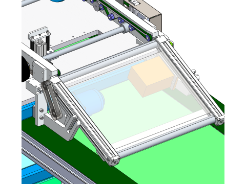 AOI-inspectie van materialen voor boven- en ondersporen in SolidWorks 3D 3D Model