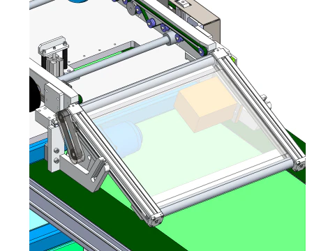AOI inspection of materials for upper and lower tracks in SolidWorks 3D 3D Model