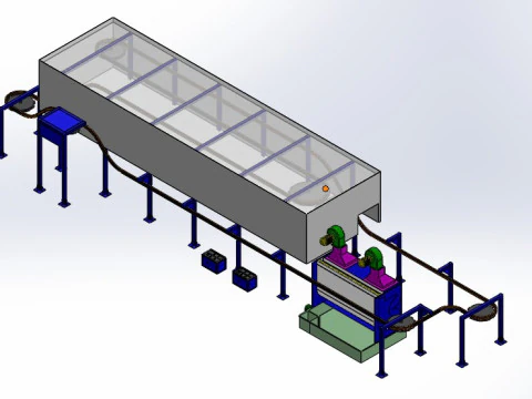 Suspension Chain Drying Line SolidWorks 3D 3D Model