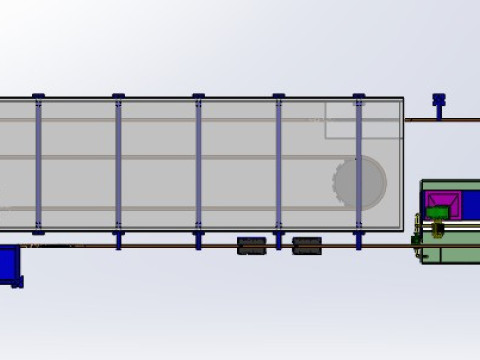 Підвісна ланцюгова сушильна лінія SolidWorks 3D 3D Модель
