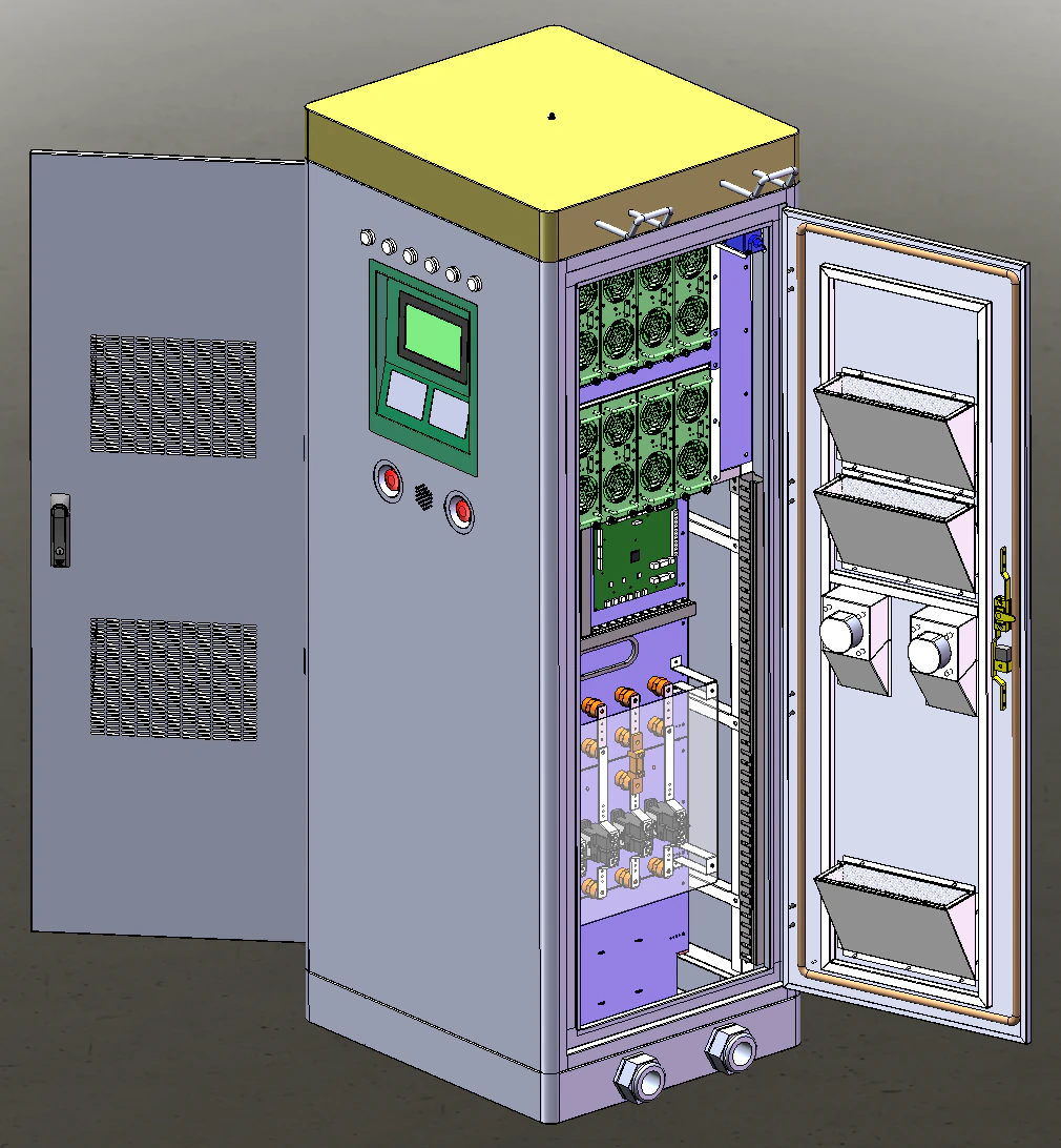 120KW new energy vehicle charging cabinet SolidWorks editable 3D Model .c4d .max .obj .3ds .fbx .stl .blend 