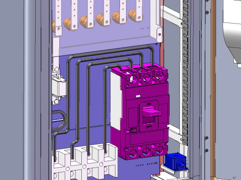 120KW new energy vehicle charging cabinet SolidWorks editable 3D Model