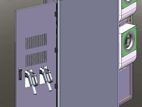 120KW नई ऊर्जा वाहन चार्जिंग कैबिनेट सॉलिडवर्क्स संपादन योग्य 3D मॉडल