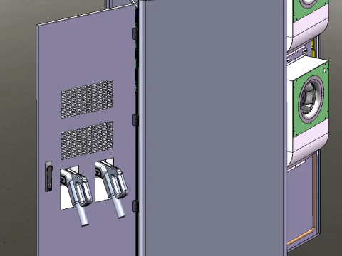 120KW new energy vehicle charging cabinet SolidWorks editable 3D Model