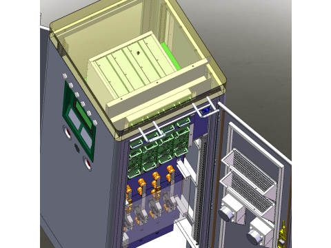 120KW नई ऊर्जा वाहन चार्जिंग कैबिनेट सॉलिडवर्क्स संपादन योग्य 3D मॉडल